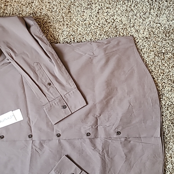 Calvin Klein brown stretch dress shirt - Picture 11 of 15